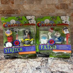 Vintage 1997 Trendmasters Casper Plumber Fatso & Fireman Stretch Action Figures